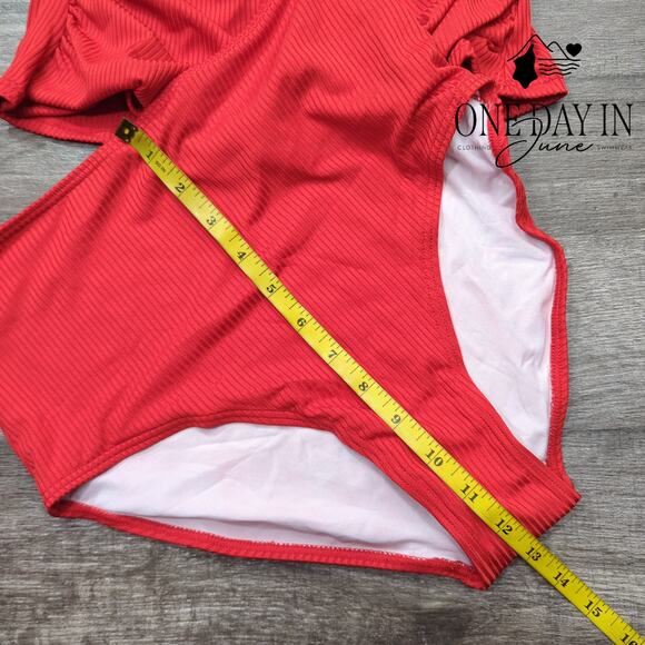 Eomenie High Waist Ribbed Tankini Swimsuiit Size S - Picture 6 of 7